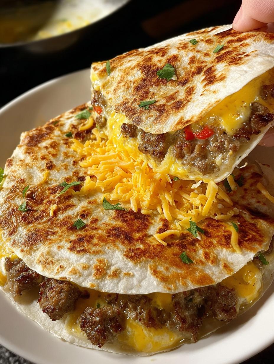 Quick and Easy Sausage Quesadilla for Busy Mornings - Sausage Quesadilla - additional detail