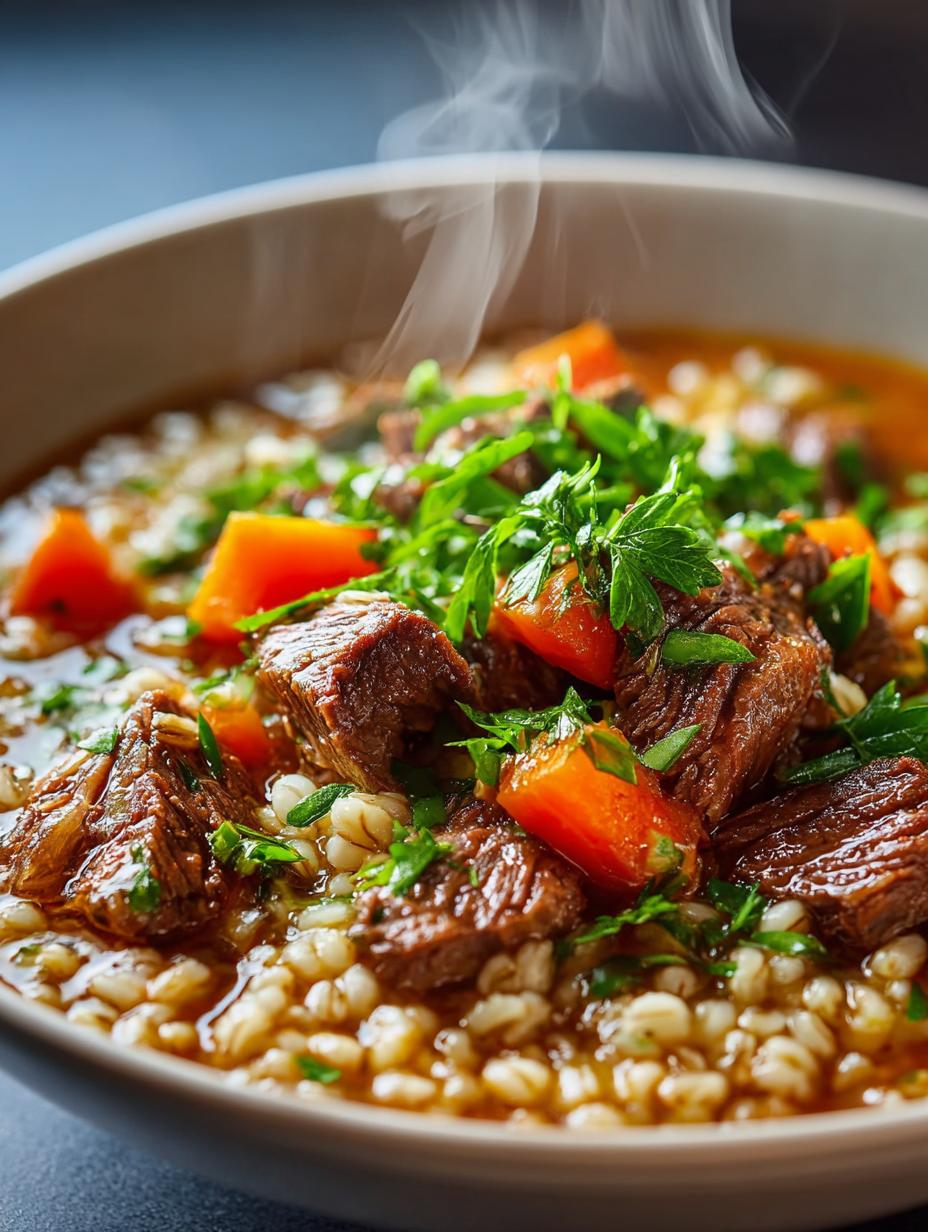 Slow Cooker Beef Barley: 6 Hours to Comforting Bliss - Slow Cooker Beef Barley - additional detail