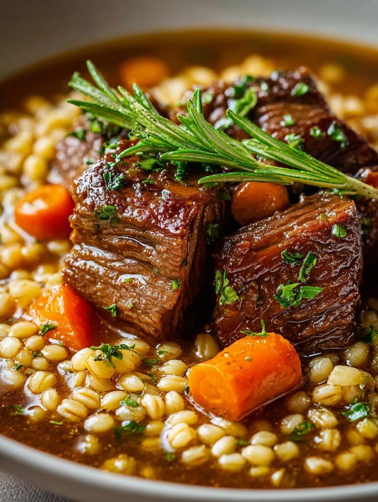 Slow Cooker Beef Barley