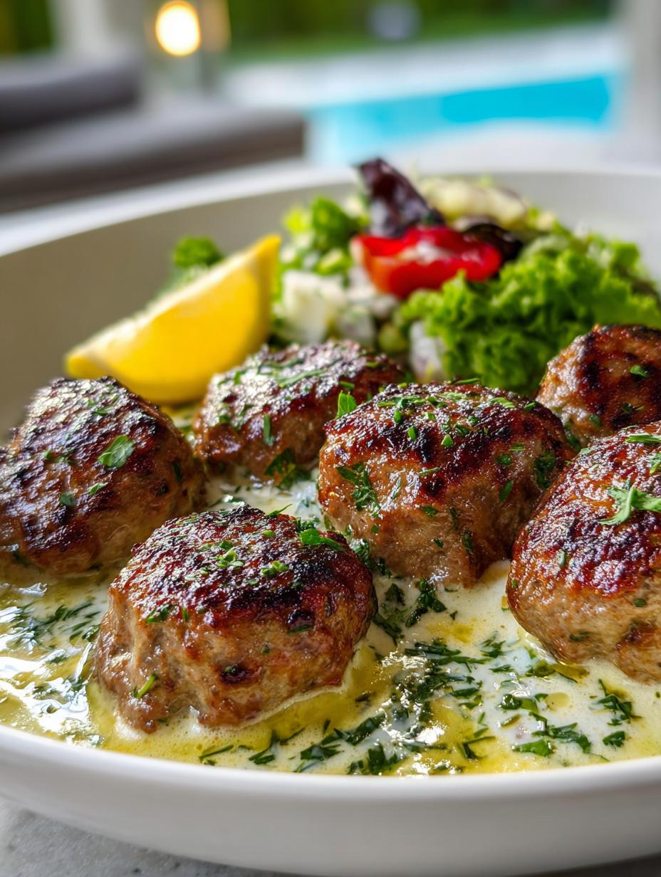 Softest Juiciest Greek Meatballs in Lemon Sauce Recipe - Softest Juiciest Greek Meatballs - additional detail