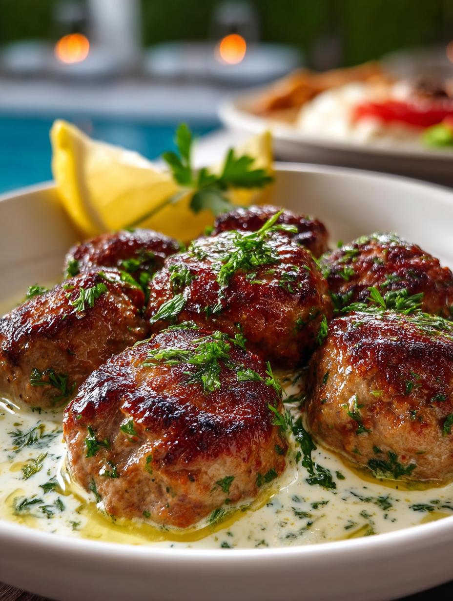 Softest Juiciest Greek Meatballs