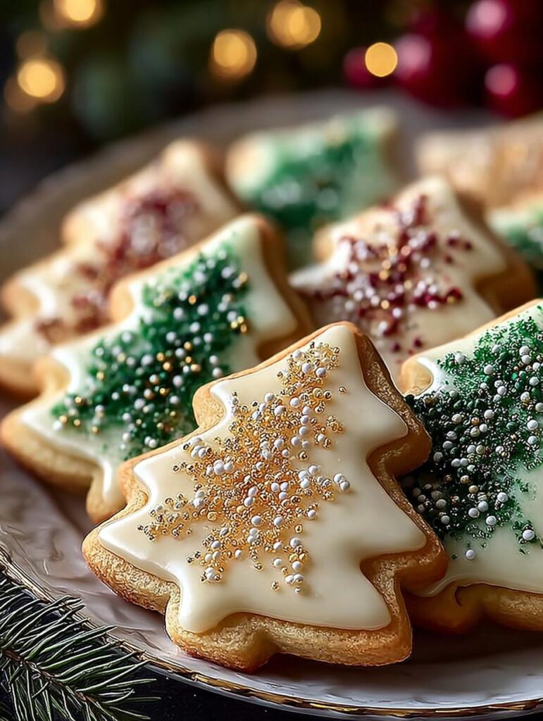 Sparkling Sugar Tree Cookies