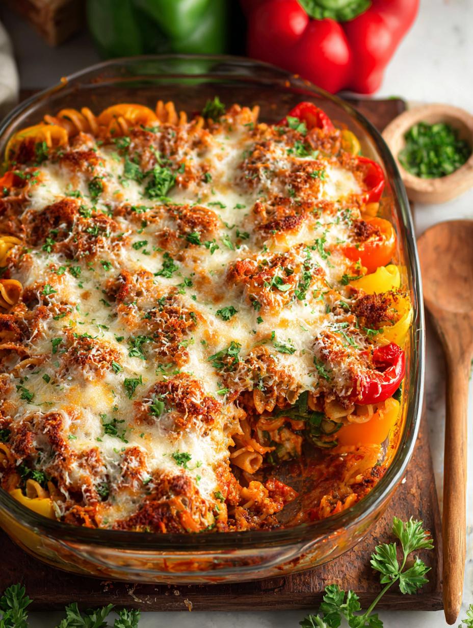 Stuffed Pepper Pasta Bake: 6 Cheesy Comfort Food Wonders - Stuffed Pepper Pasta Bake - additional detail