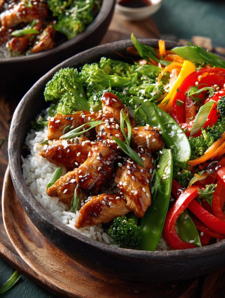 Teriyaki Chicken Veggies Bowl