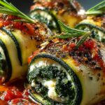 Vegan Zucchini Spinach Rollatini