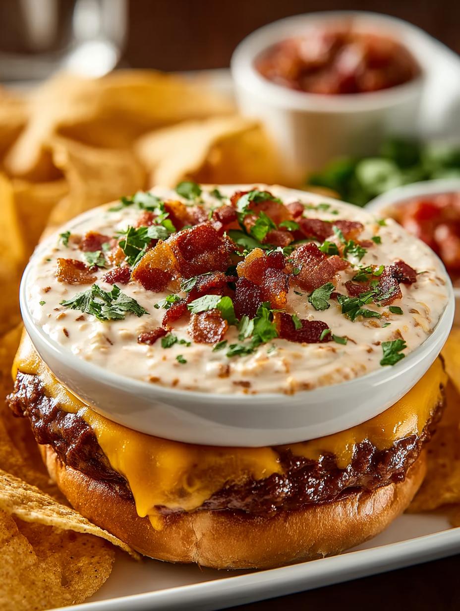Delicious Bacon Cheeseburger Qeso Dip Recipe to Relish - Bacon Cheeseburger Qeso Dip - additional detail