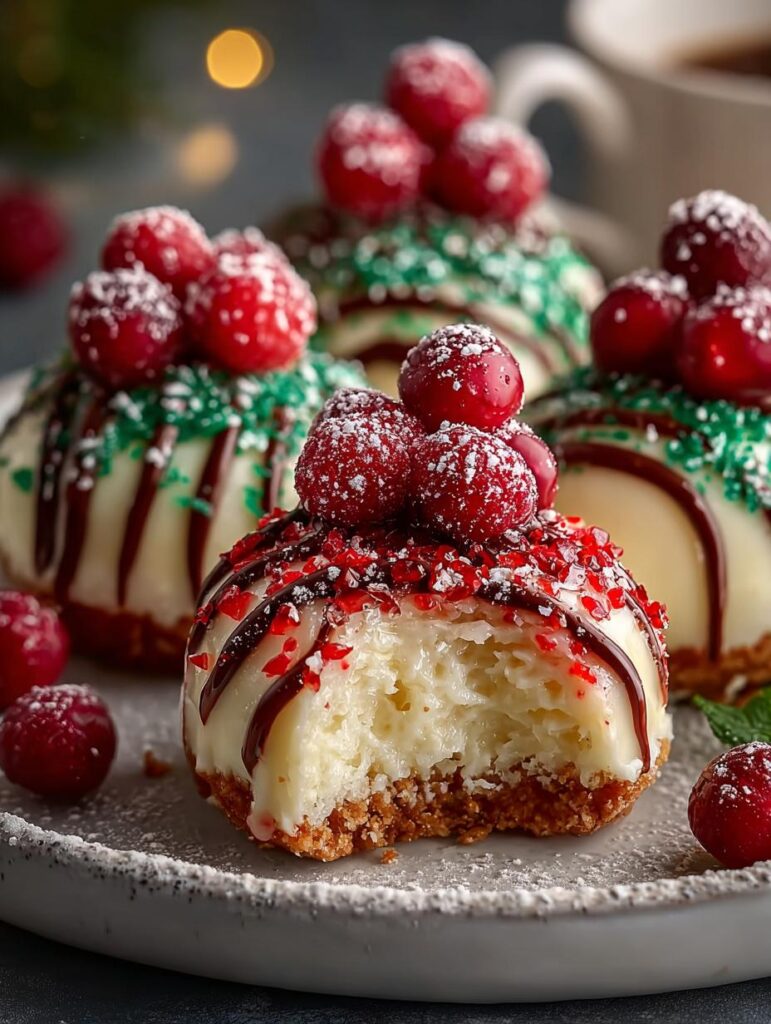 Bake Christmas Cheesecake Bites