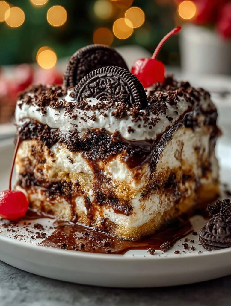Bake Christmas Oreo Lasagna