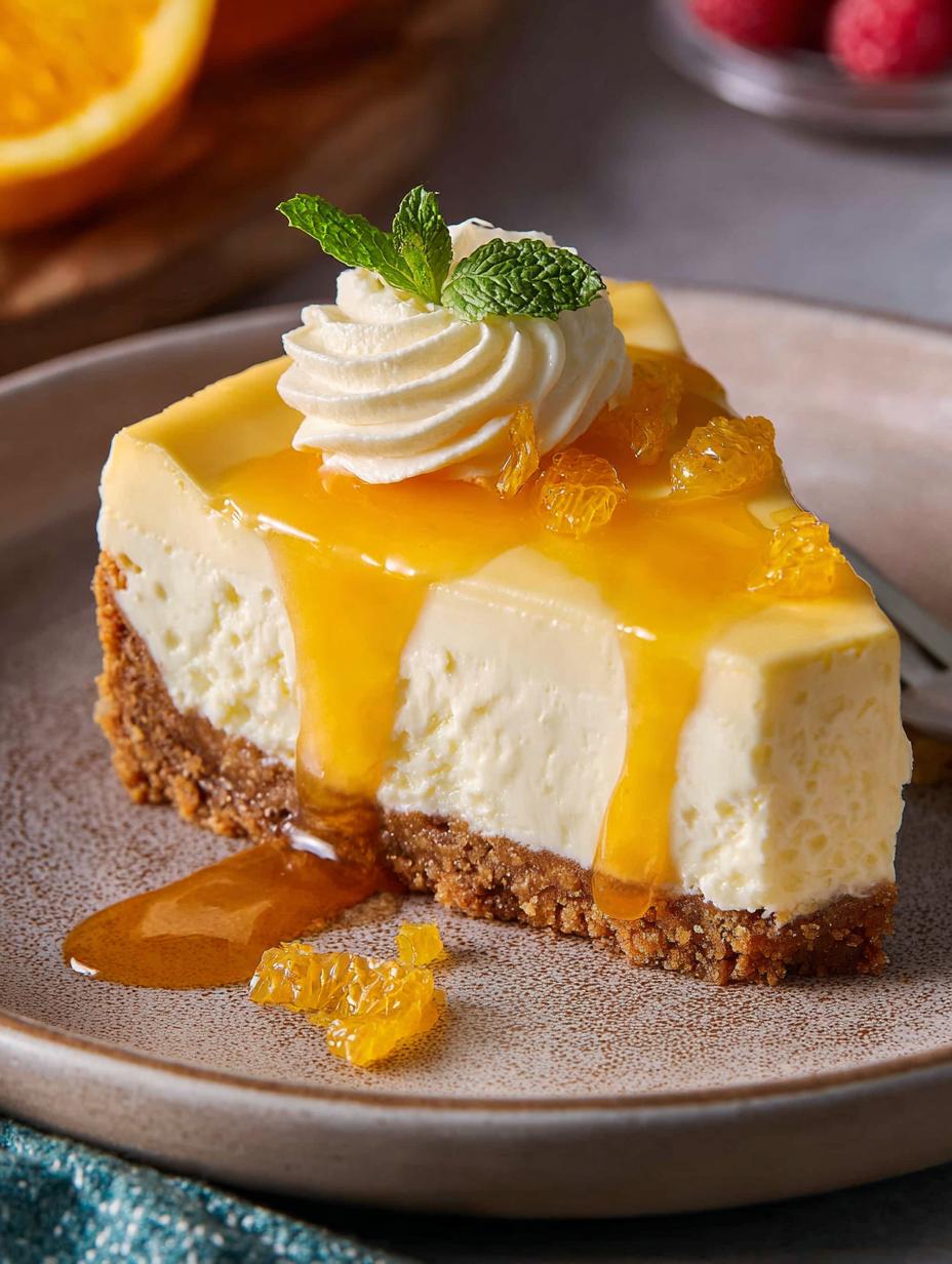 Bake Orange Cheesecake with Gingersnap Crust for Bliss - Bake Orange Cheesecake with - main visual representation