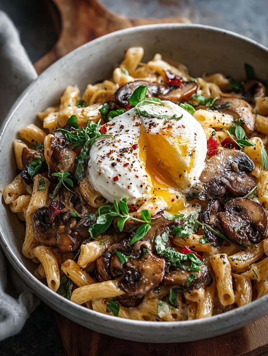 Baked Mushroom Pasta with