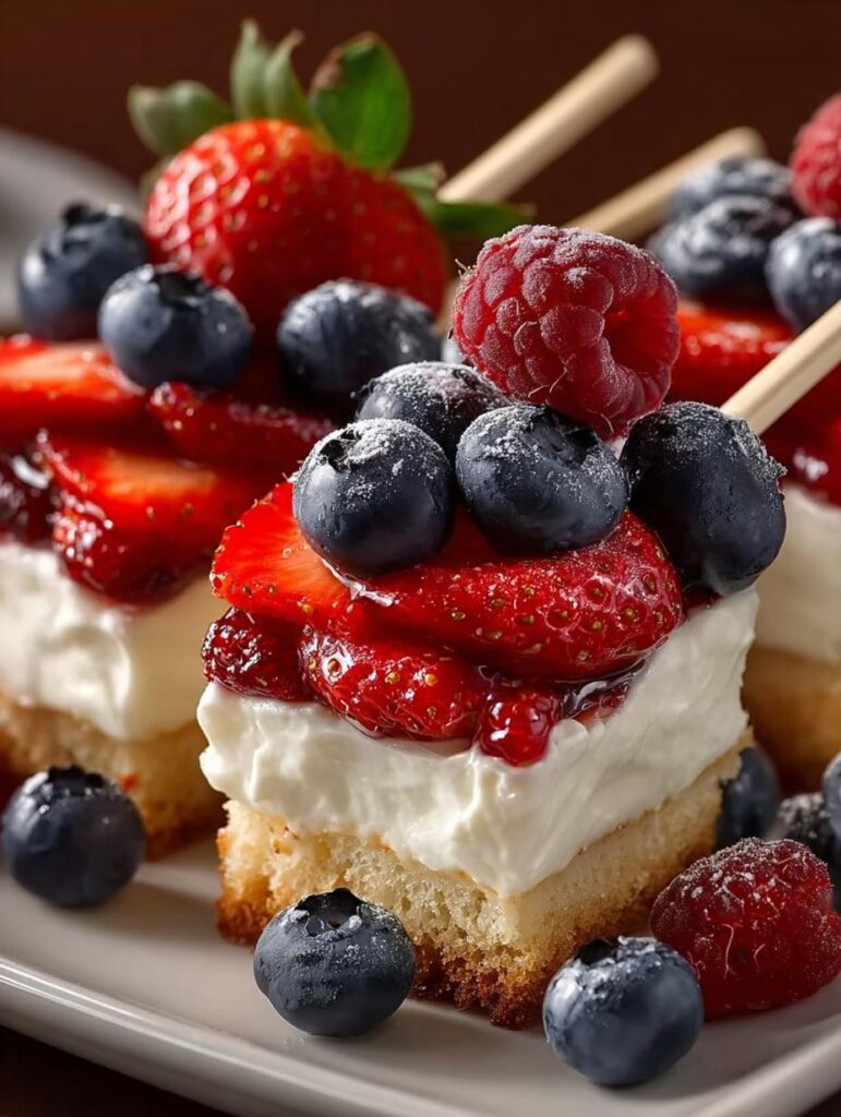 Berry Shortcake Skewers