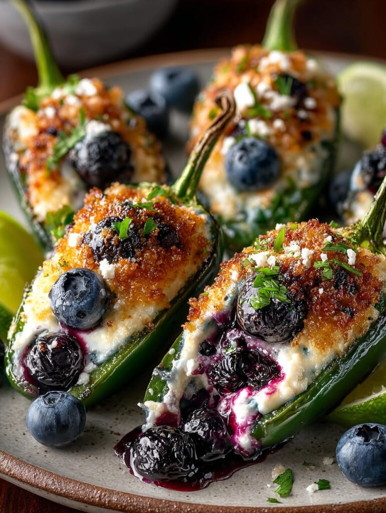 Blueberry Brie Jalapeno Poppers