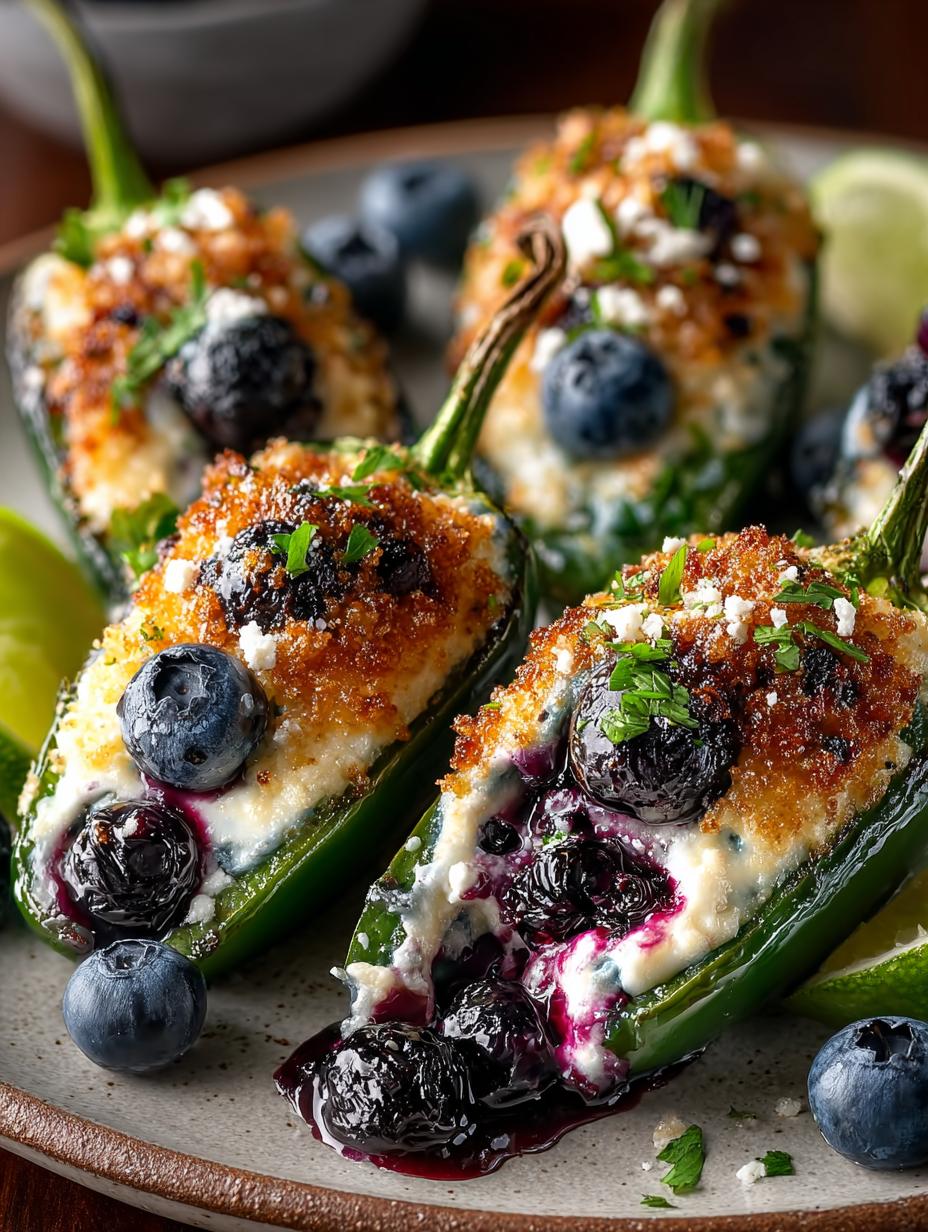 Blueberry Brie Jalapeno Poppers