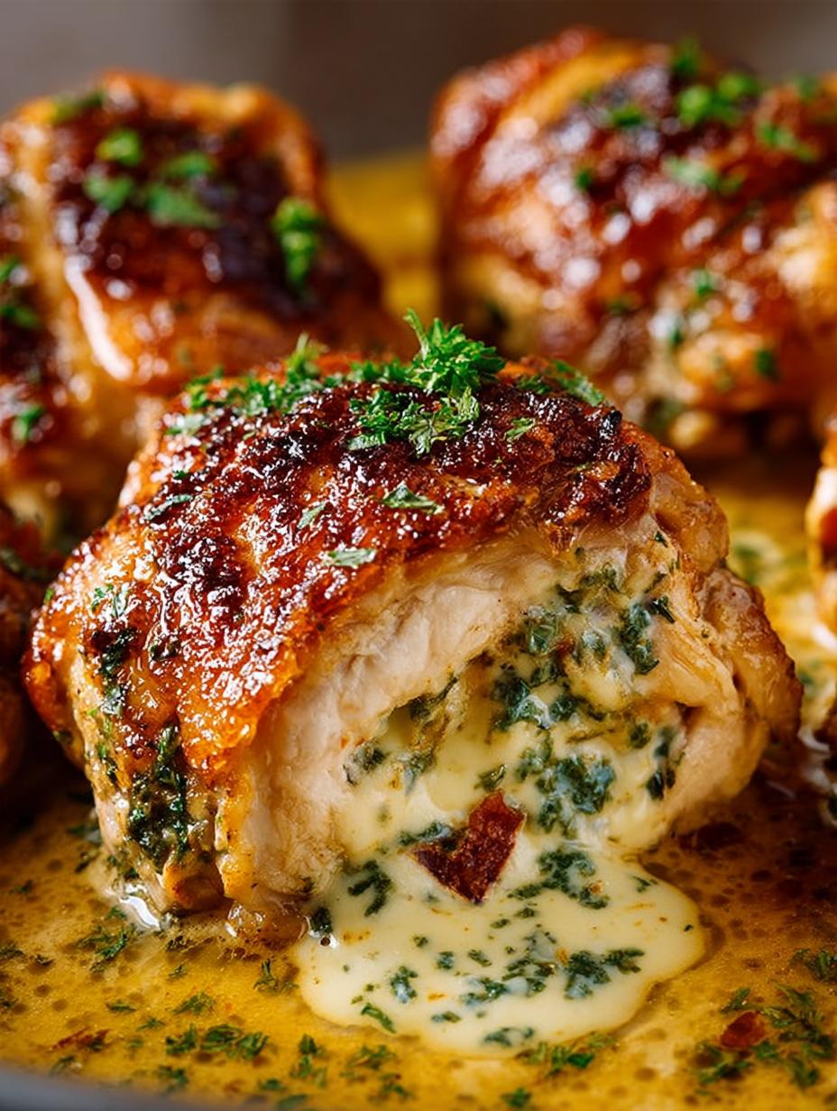 Cheese Stuffed Chicken Thighs