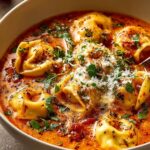 Cheesy Tomato Tortellini Soup