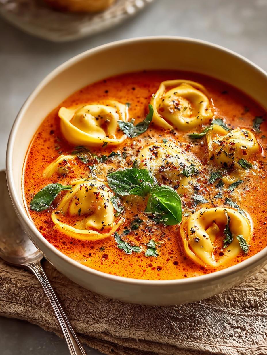 Delicious Cheesy Tomato Tortellini Soup to Savor - Cheesy Tomato Tortellini Soup - additional detail