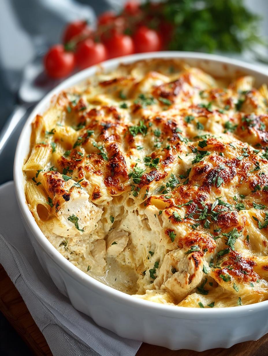 Chicken Alfredo Pasta Bake: 5 Comforting Steps to Deliciousness - Chicken Alfredo Pasta Bake - additional detail