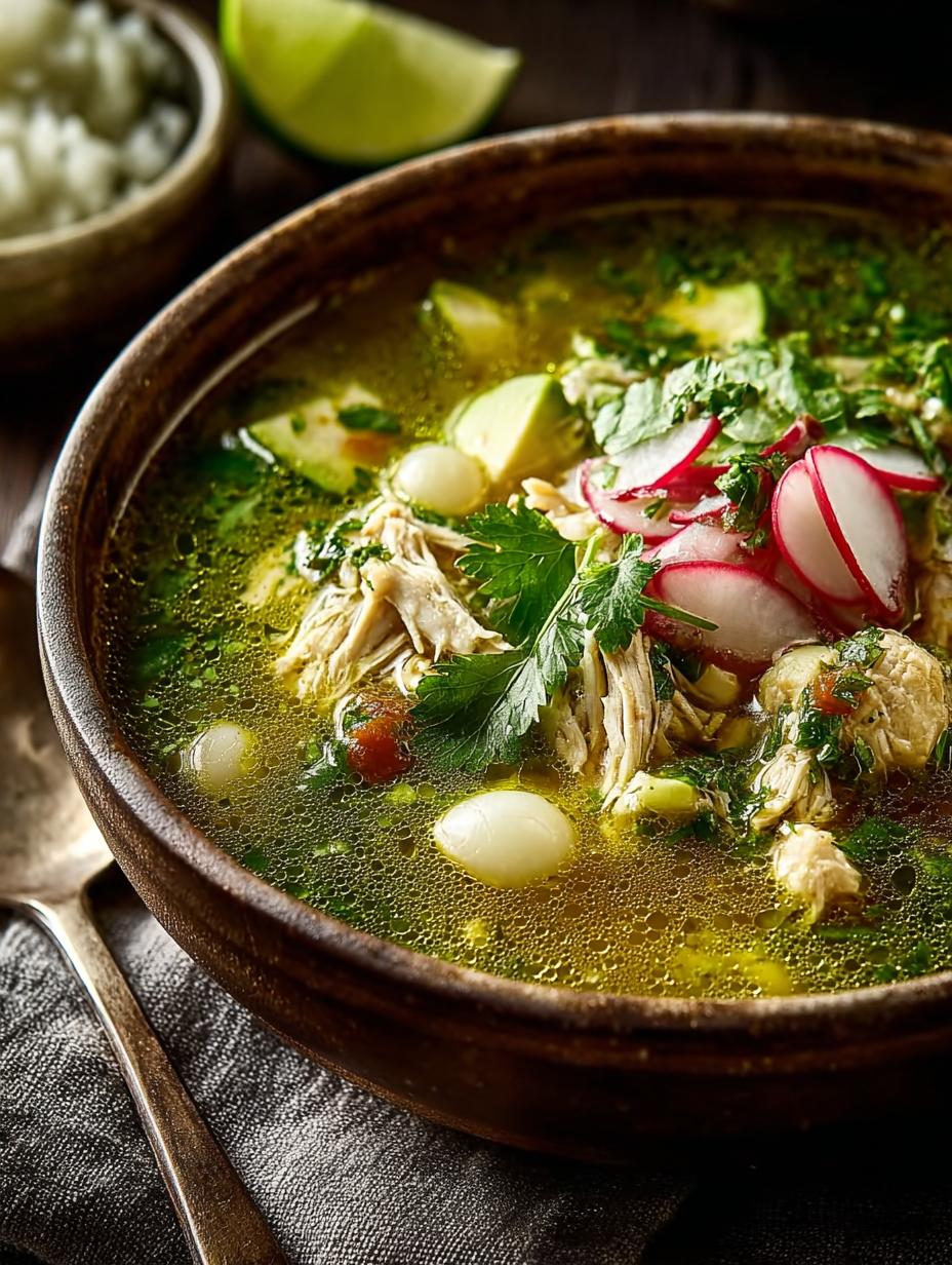 Chicken Pozole Verde Soup: 7 Comforting Steps to Bliss 5 Chicken Pozole Verde Soup: 7 Comforting Steps to Bliss - Chicken Pozole Verde Soup - main visual representation