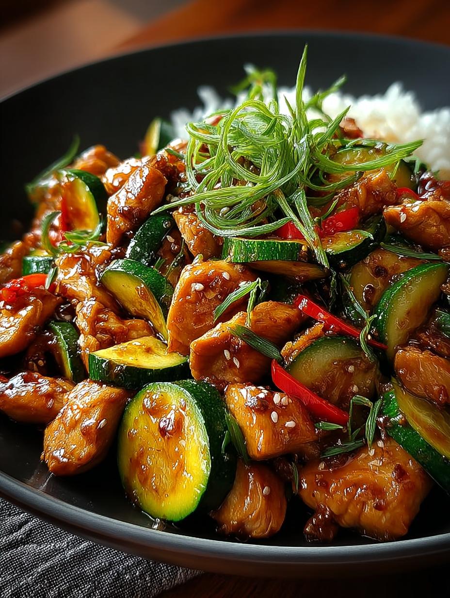 Delicious Chicken Zucchini Stir Fry Ready in 20 Minutes 5 Delicious Chicken Zucchini Stir Fry Ready in 20 Minutes - Chicken Zucchini Stir Fry - main visual representation