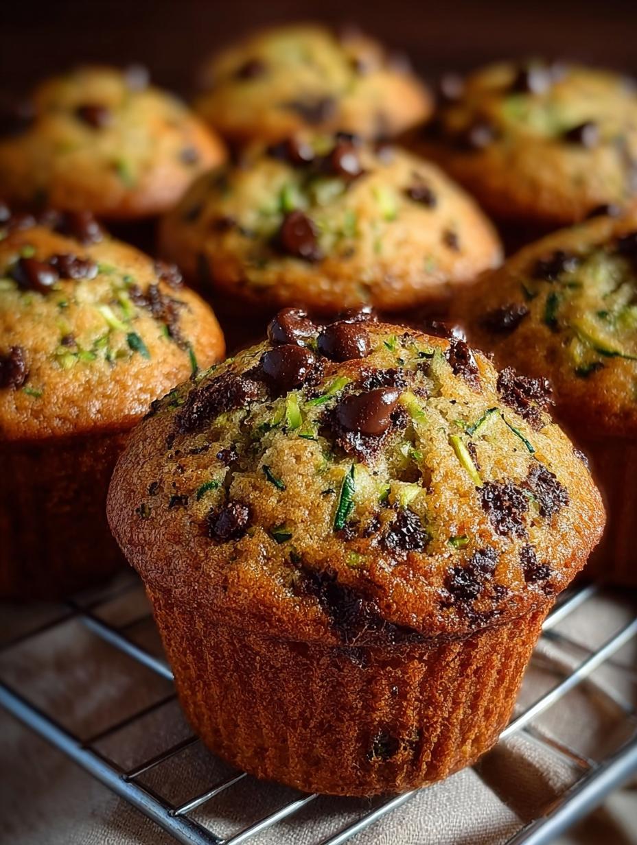 Delicious Chocolate Chip Zucchini Muffins Recipe - Chocolate Chip Zucchini Muffins - additional detail