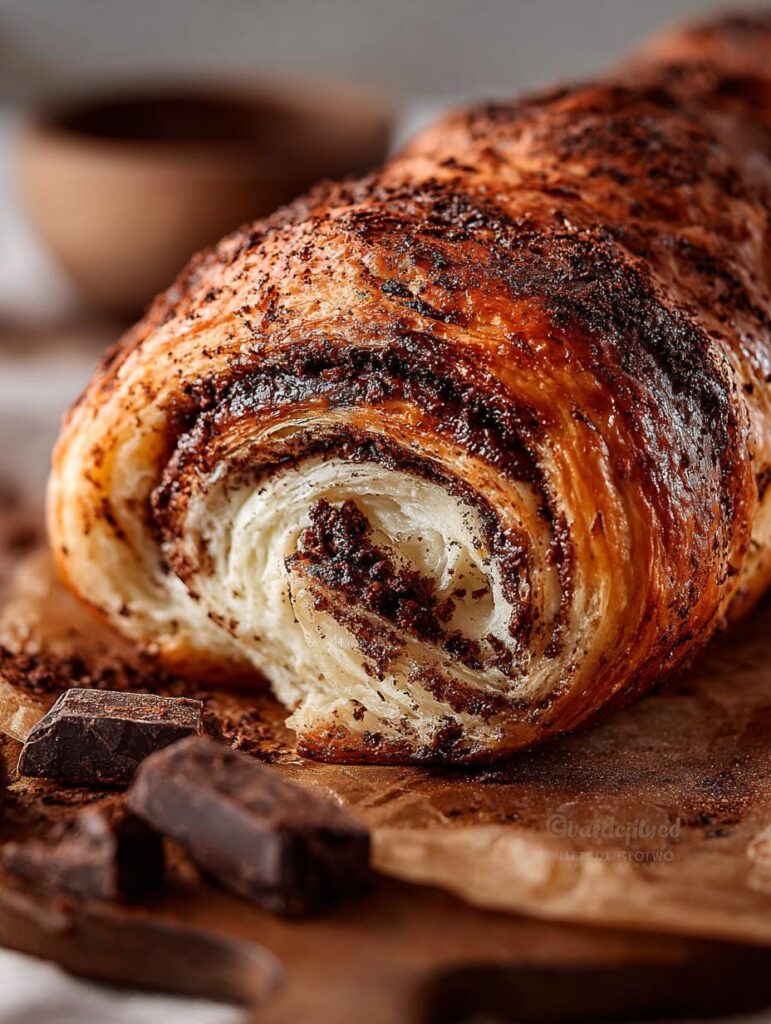 Chocolate Croissant Loaf