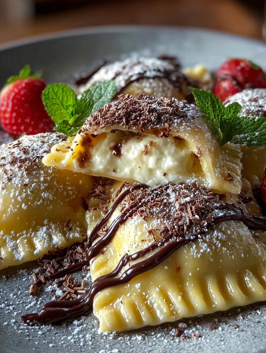 Indulge in Chocolate Ravioli with Ricotta Delight 5 Indulge in Chocolate Ravioli with Ricotta Delight - Chocolate Ravioli with Ricotta - main visual representation