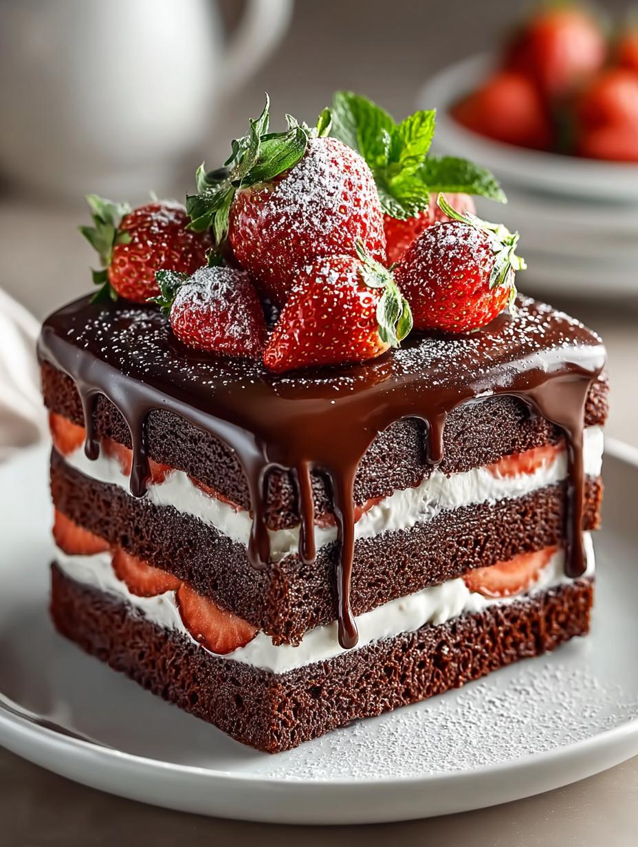Decadent Chocolate Strawberry Cake Recipe to Delight You - Chocolate Strawberry Cake - main visual representation