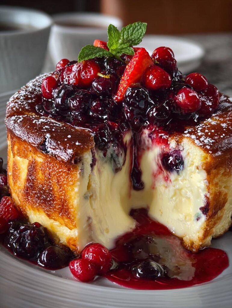 Citrus Berry Burnt Cheesecake