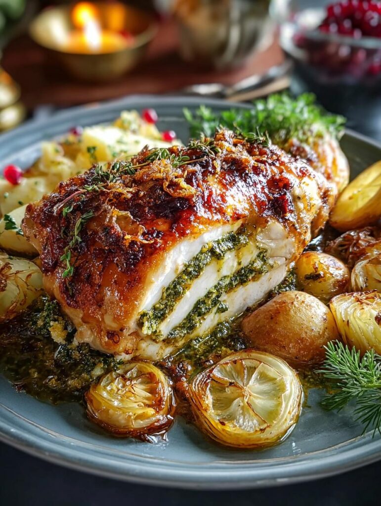 Citrus Fennel Stuffed Chicken