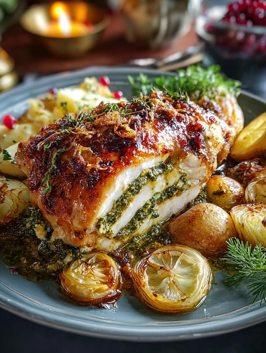 Citrus Fennel Stuffed Chicken