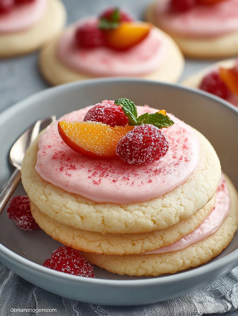 Delicious Copycat Crum Extractbl Pink cookies displayed with colorful sprinkles