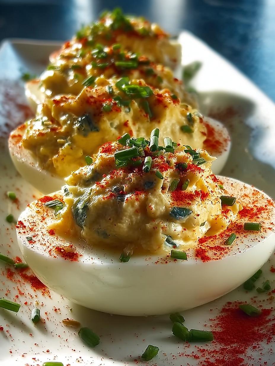 Delicious Crab Stuffed Deviled Eggs for Any Occasion 6 Delicious Crab Stuffed Deviled Eggs for Any Occasion - Crab Stuffed Deviled Eggs - additional detail