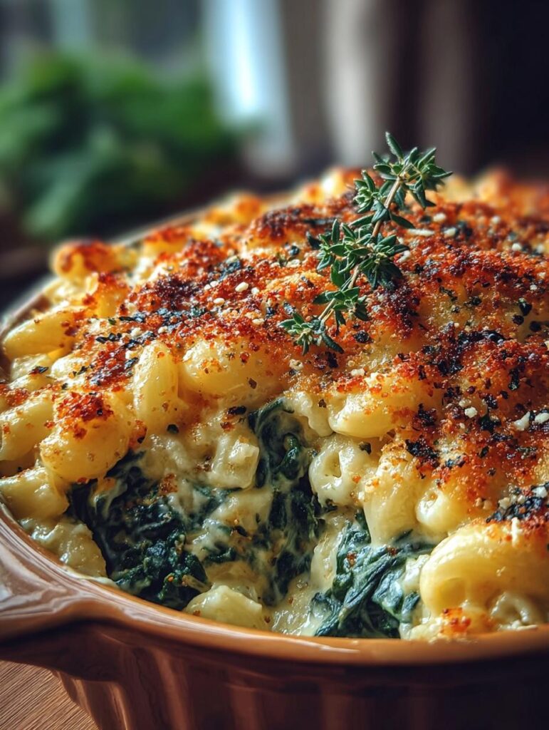 Creamed Spinach Mac Cheese