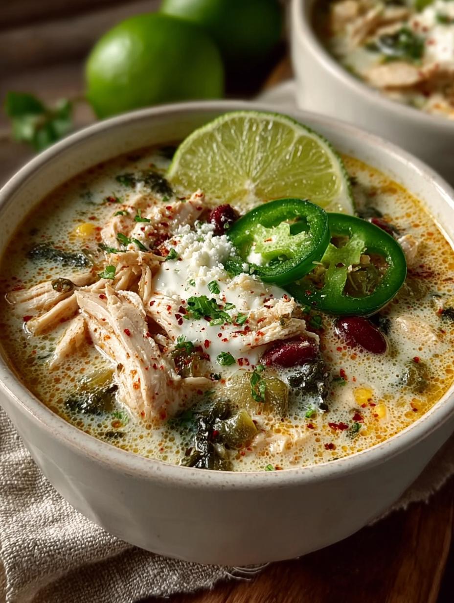 Delicious Creamy Chicken Poblano Soup Recipe - Creamy Chicken Poblano Soup - main visual representation