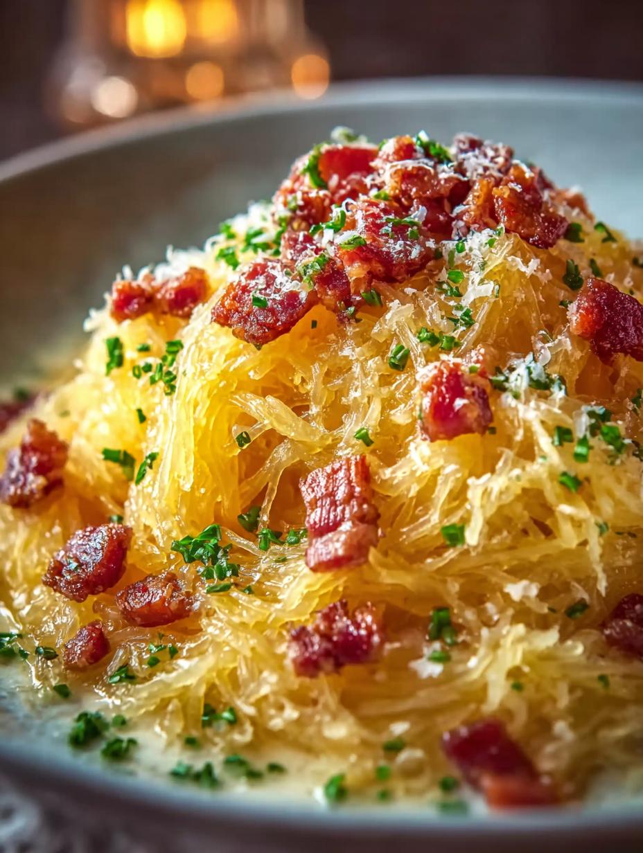 Creamy Spaghetti Squash Carbonara