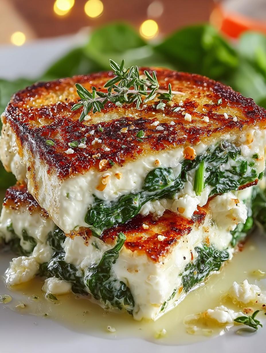 Creamy Spinach Feta Grilled