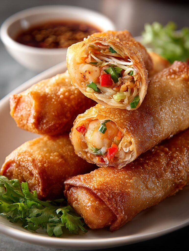 Crispy Seafood Egg Rolls