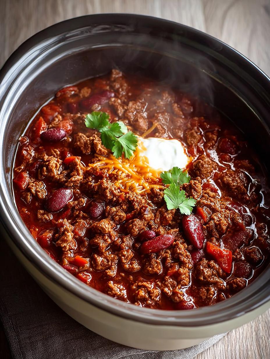 Crock Pot Chili For