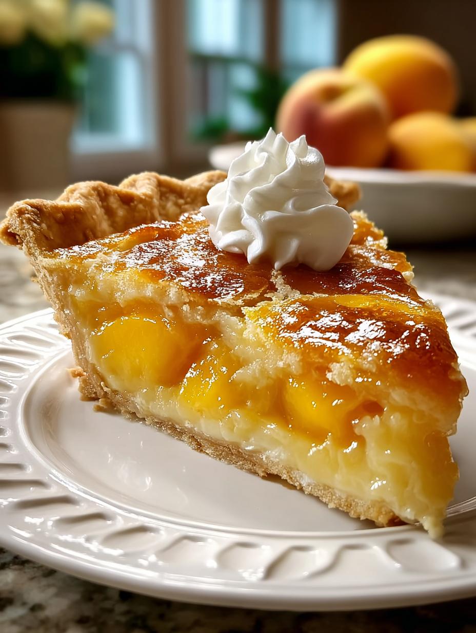 Delicious Custard Peach Pie: A Summer Favorite - Custard Peach Pie - main visual representation