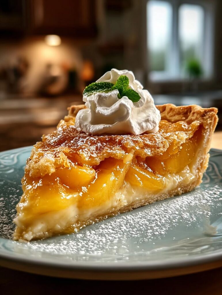 Custard Peach Pie