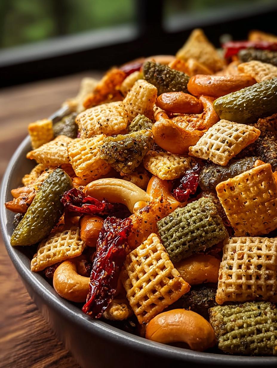 Delicious Dill Pickle Chex Mix for Every Occasion - Dill Pickle Chex Mix - main visual representation