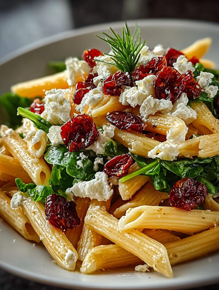 Feta Cranberry Penne Salad