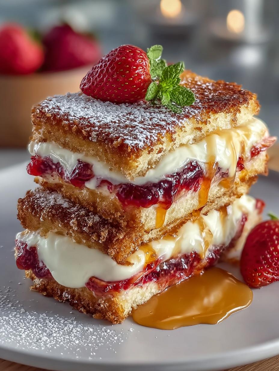 Fried Strawberry Cheesecake Sandwiches: 10 Irresistible Treats - Fried Strawberry Cheesecake Sandwiches - main visual representation
