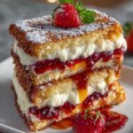 Fried Strawberry Cheesecake Sandwiches