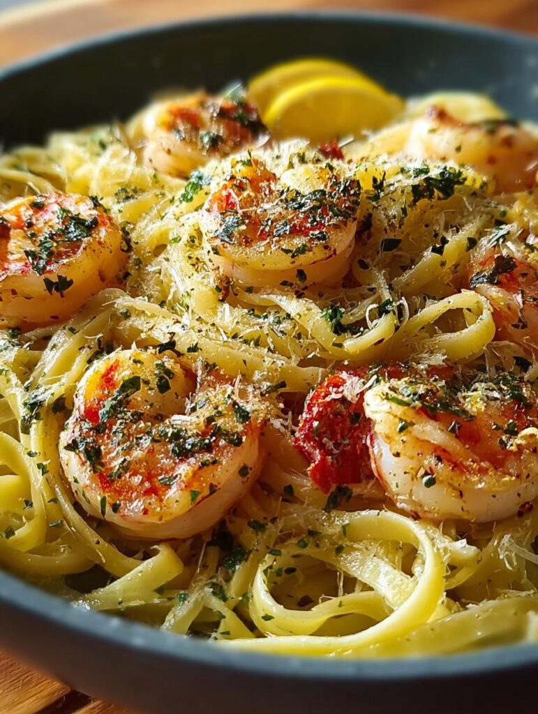 Garlic Lemon Shrimp Pasta