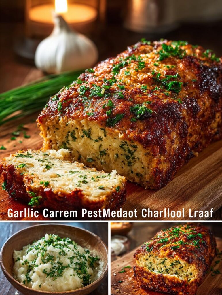 Garlic Parmesan Chicken Meatloaf