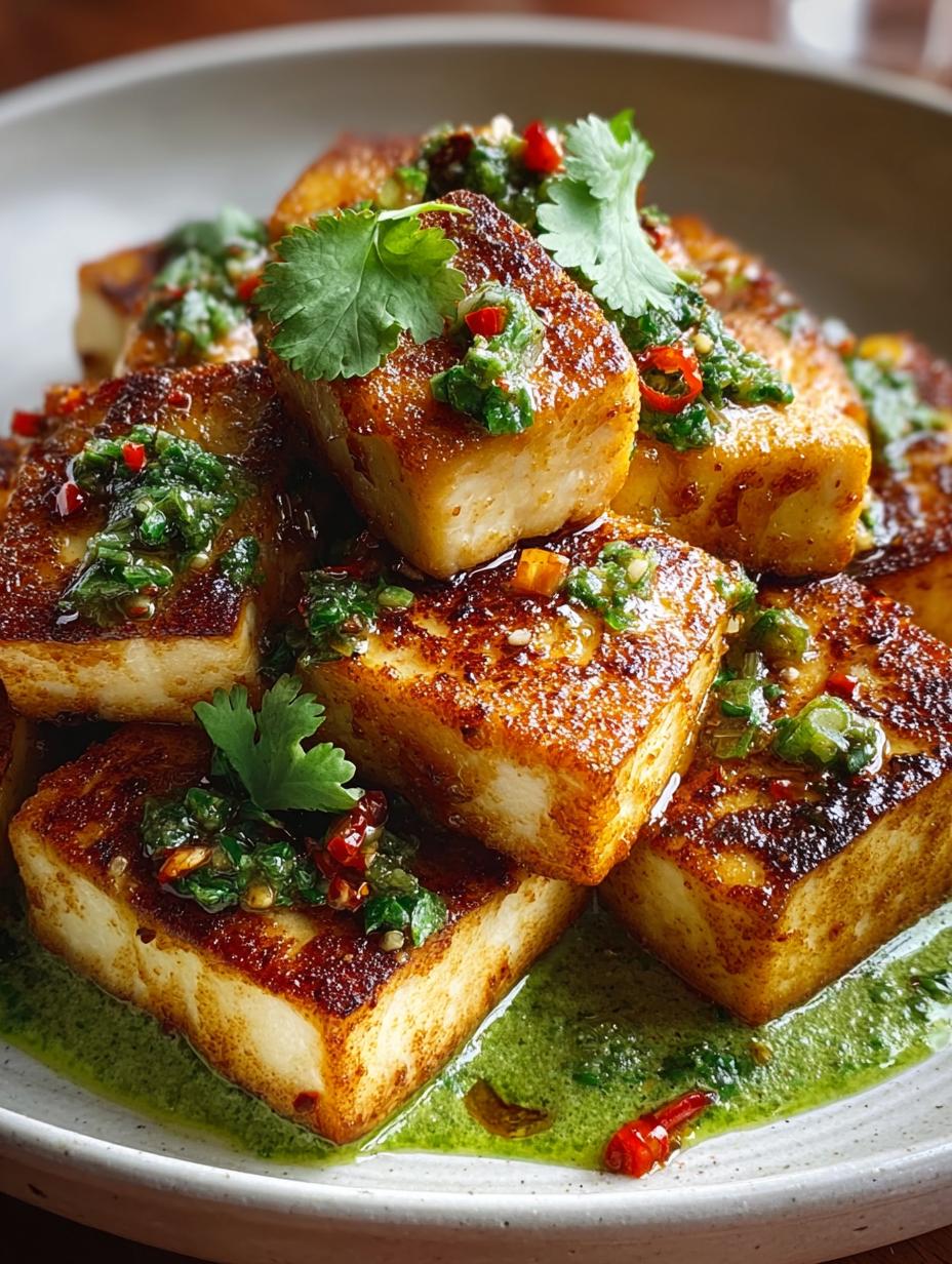 Garlicky Tofu with Cilantro: 5 Simple Steps to Flavor - Garlicky Tofu with Cilantro - additional detail
