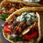Greek Chicken Gyros with