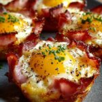 Ham Eggs Cups Breakfast