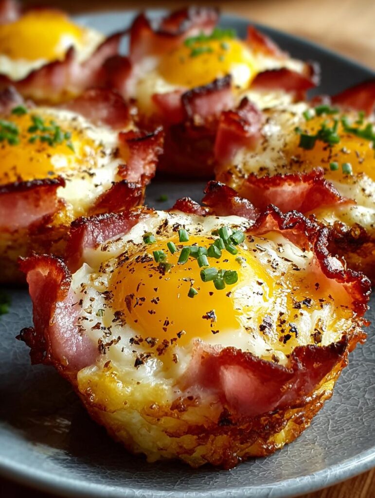 Ham Eggs Cups Breakfast